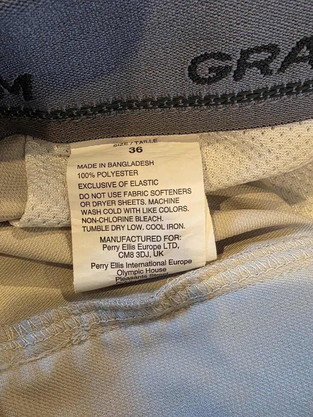 Grand Slam Cream Flat-Front Men's Shorts - Picture 4 of 4